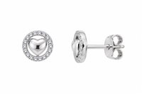 Boucles d'oreilles Femme in Or Zircone OR CUORE NEL CERCHIO